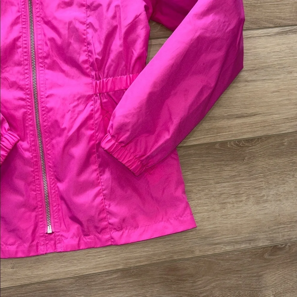 GAP Vibrant Pink hooded Raincoat for girls size XLarge